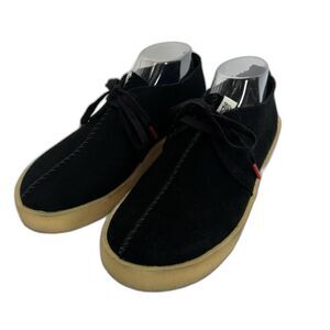 Clarks Originals Trek Cup Sz 9 Mens Black Suede Moc Toe Crepe Sole Classic Retro